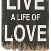 Paltų kabykla LOVE LIVE, mont. prie sienos, 6 kabl., 120x40cm