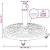 Skėčio pagrindas 15.6kg Juoda Geležis Apvali