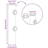 Parasolės stovo vamzdis 0.6kg Juoda Geležis for 40-50 mm Pole