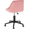 Pasukama valgomojo kėdė, rožinės spalvos, aksomas