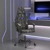 Pasukama žaidimų kėdė, juoda ir kamufliažinė, dirbtinė oda