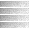 Laiptų danga Stačiakampio 4 pcs Sidabro 100 x 20 cm Aliuminis