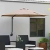 Sodo skėtis Taupe 248 x 248 x 148 cm Poliesteris ir plienas