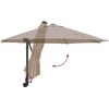 Sodo skėtis Taupe 248 x 248 x 148 cm Poliesteris ir plienas