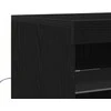 LED Bufetas Juodas ąžuolas 41 x 37 x 67 cm Apdirbta mediena