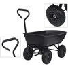 Paverčiamas rankinis sodo vežimėlis, juodos spalvos, 300kg, 75l