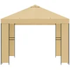 Pavėsinė 3 x 3 m Kreminė Poliesteris ir plienas 190 gsm