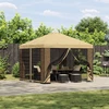 Pavėsinė 3 x 3 m Kreminė Poliesteris ir plienas 190 gsm
