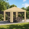 Pavėsinė 3 x 3 m Kreminė Poliesteris ir plienas 190 gsm