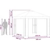 Pavėsinė 3 x 3 m Mėlyna Poliesteris ir plienas 190 gsm