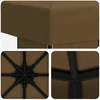 Pavėsinė 3 x 3 m Taupe Poliesteris ir plienas 190 gsm