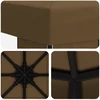 Pavėsinė 3 x 3 m Taupe Poliesteris ir plienas 190 gsm
