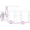Pavėsinė 3 x 3 m Terakotos Poliesteris ir plienas 190 gsm