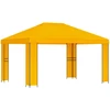 Pavėsinė 4 × 3 m Geltona Poliesteris ir plienas 190 gsm