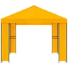 Pavėsinė 4 × 3 m Geltona Poliesteris ir plienas 190 gsm