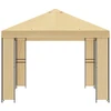 Pavėsinė 4 × 3 m Kreminė Poliesteris ir plienas 190 gsm