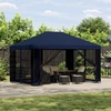 Pavėsinė 4 × 3 m Mėlyna Poliesteris ir plienas 190 gsm