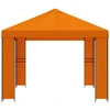 Pavėsinė 4 × 3 m Oranžinė Poliesteris ir plienas 190 gsm