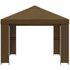 Pavėsinė 4 × 3 m Taupe Poliesteris ir plienas 190 gsm