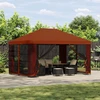 Pavėsinė 4 × 3 m Terakotos Poliesteris ir plienas 190 gsm