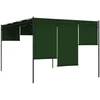 Pavėsinė 4 x 3 x 2,3 m Žalia Poliesteris ir plienas