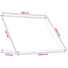 Pavėsinė Antracito ir baltos 300 x 150 cm
