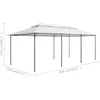 Pavėsinė, baltos spalvos, 600x298x270cm, 180g/m²