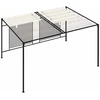 Pavėsinė su įtraukiamu stogu, kreminė, 3x4x2,3m, 180g/m²