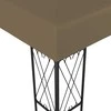 Pavėsinė su lempučių girliandomis LED, taupe, 3x4m