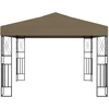 Pavėsinė su lempučių girliandomis LED, taupe, 3x3m
