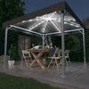 Pavėsinė su lemputėmis LED, antracito, 300x300cm