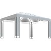 Pavėsinė su lemputėmis LED, balta, 3x4m