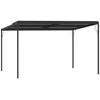 Pavėsinė su stogu, antracito, 4x3x2,5m, aliuminis ir plienas
