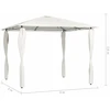 Pavėsinė su stulpų uždangalais, kreminė, 3x3x2,6m, 160g/m²