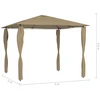 Pavėsinė su stulpų uždangalais, taupe, 3x3x2,6m, 160g/m²