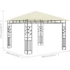 Pavėsinė su tinkleliu nuo uodų, kreminė, 3x3x2,73m, 180g/m²