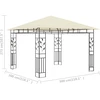 Pavėsinė su tinkleliu nuo uodų, kreminė, 3x3x2,73m, 180g/m²