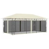 Pavėsinė su tinkleliu nuo uodų, kreminės spalvos, 6x3x2,73m