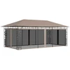 Pavėsinė su tinkleliu nuo uodų, taupe spalvos, 6x3x2,73m