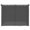 Pavėsinė su užuolaidomis, antracito, 3x3m, plienas