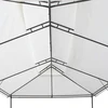 Pavėsinė su užuolaidomis, balta, 600x298x270cm, 180g/m²