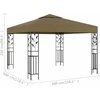 Pavėsinė, taupe spalvos, 3x3m, 180g/m²
