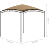 Pavėsinė, taupe spalvos, 3x3x2,65m, 180 g/m²