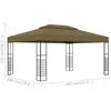 Pavėsinė, taupe spalvos, 3x4m, 180g/m²