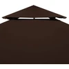 Pavėsinės uždangalas, 2 pakopų, rudas, 3x3m, 310 g/m²