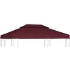 Pavėsinės uždangalas, bordo, 4x3m, 310 g/m²