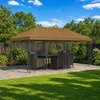 Paviliono kanapės danga 6 x 3 m Taupe Poliesteris 190