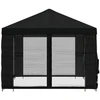 Paviljonas su šoninėmis sienelėmis 4 × 3 m Juoda