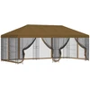 Paviljonas su šoninėmis sienelėmis 6 x 3 m Taupe
