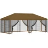 Paviljonas su šoninėmis sienelėmis 6 x 3 m Taupe